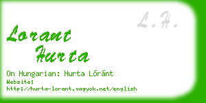 lorant hurta business card